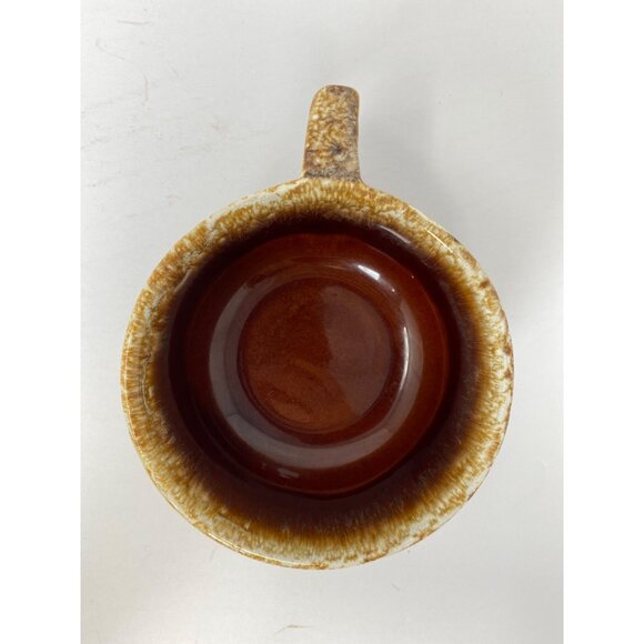 Set of 2 Vintage Hull Oven Proof USA With Handle and Lid Brown Drip Glaze 8 Oz - Picture 9 of 13